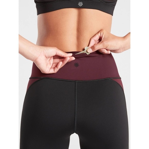 Athleta Crunch Colorblock 7/8 High-Rise Lightweight Legging Tights Super Sonic S - Picture 4 of 16